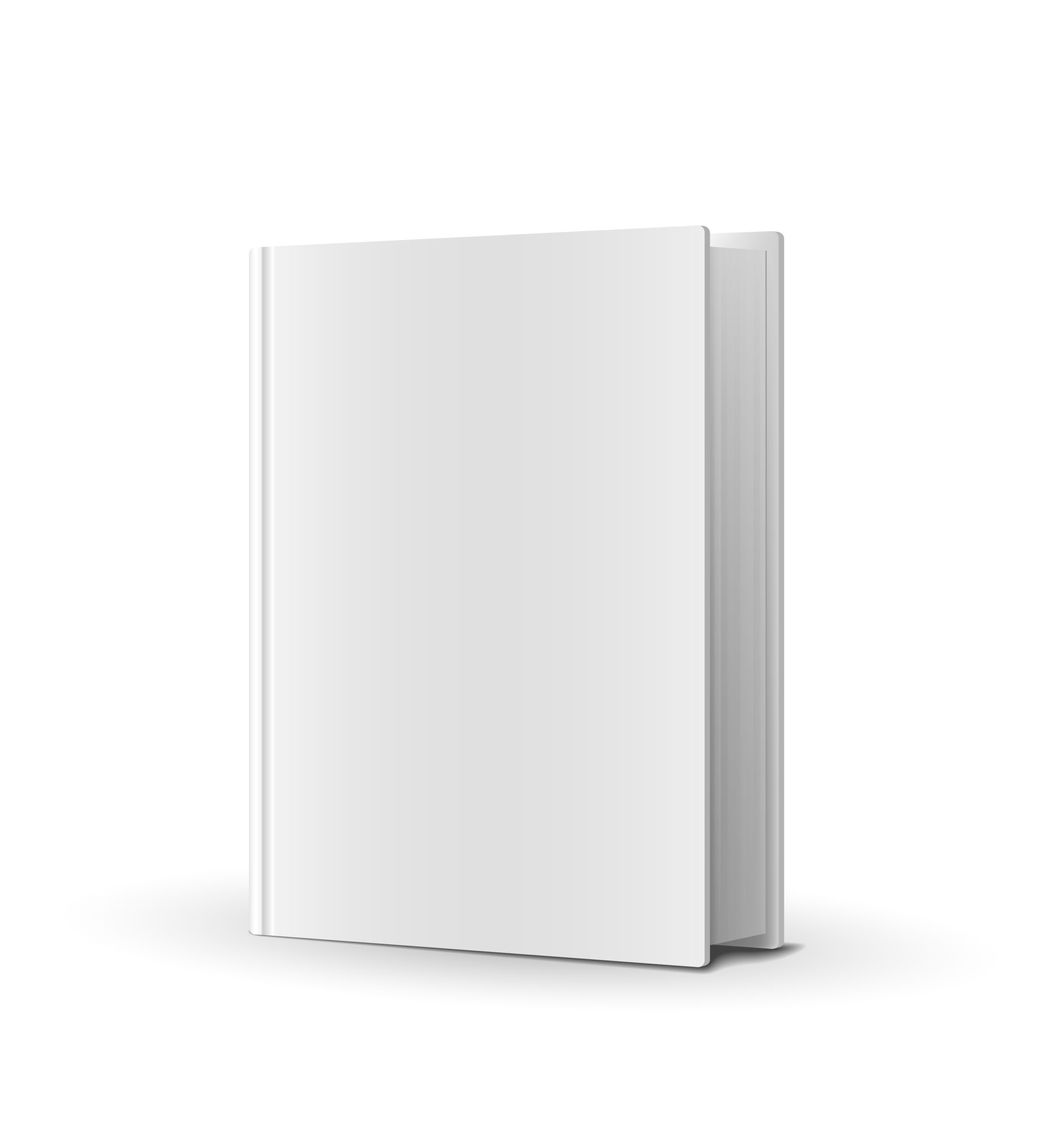 Blank book cover over white Blank book cover over white