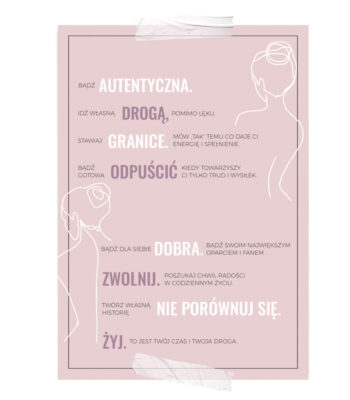 Plakat z afirmacjami