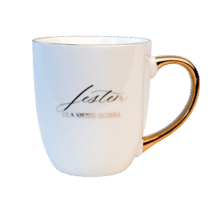 Kubek z afirmacją: „Jestem dla siebie dobra”